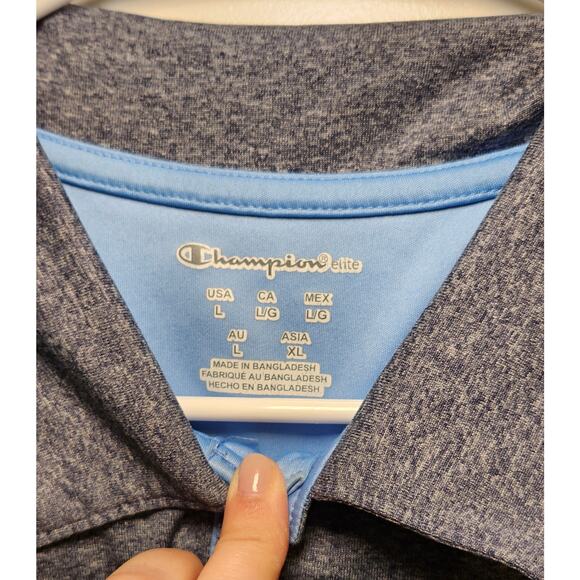 Champion Elite University of North Carolina Tar Heels Blue Polo, Size L - Picture 4 of 4